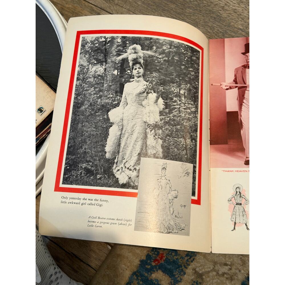 Vintage MGM Program GIGI 1958 Leslie Caron Maurice Chevalier Cecil Beaton Art - Picture 5 of 5